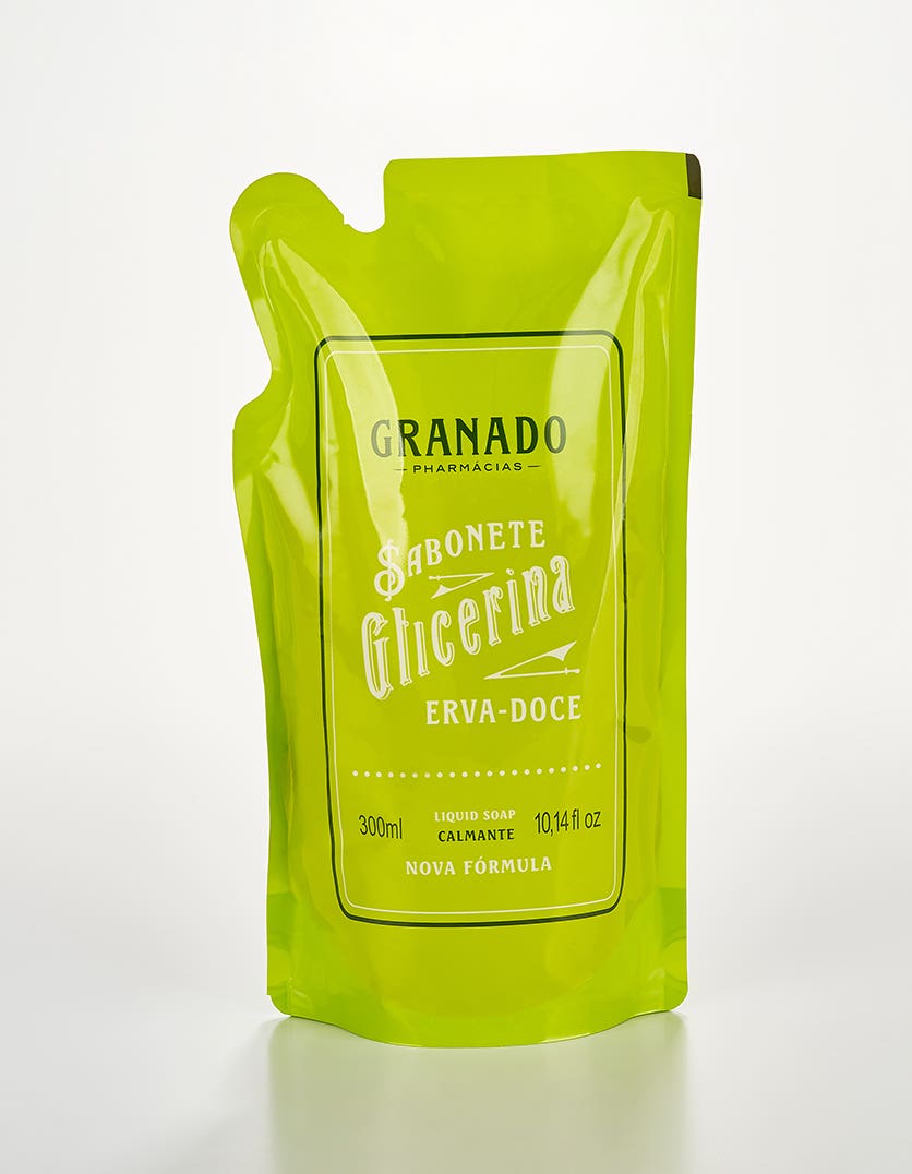 SABONETE LIQUIDO GRANADO GLICERINA REFIL 300ML ERVA DOCE