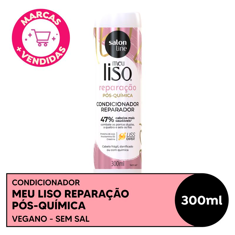 CONDICIONADOR SALON LINE MEU LISO 300ML MUITO + LONGO