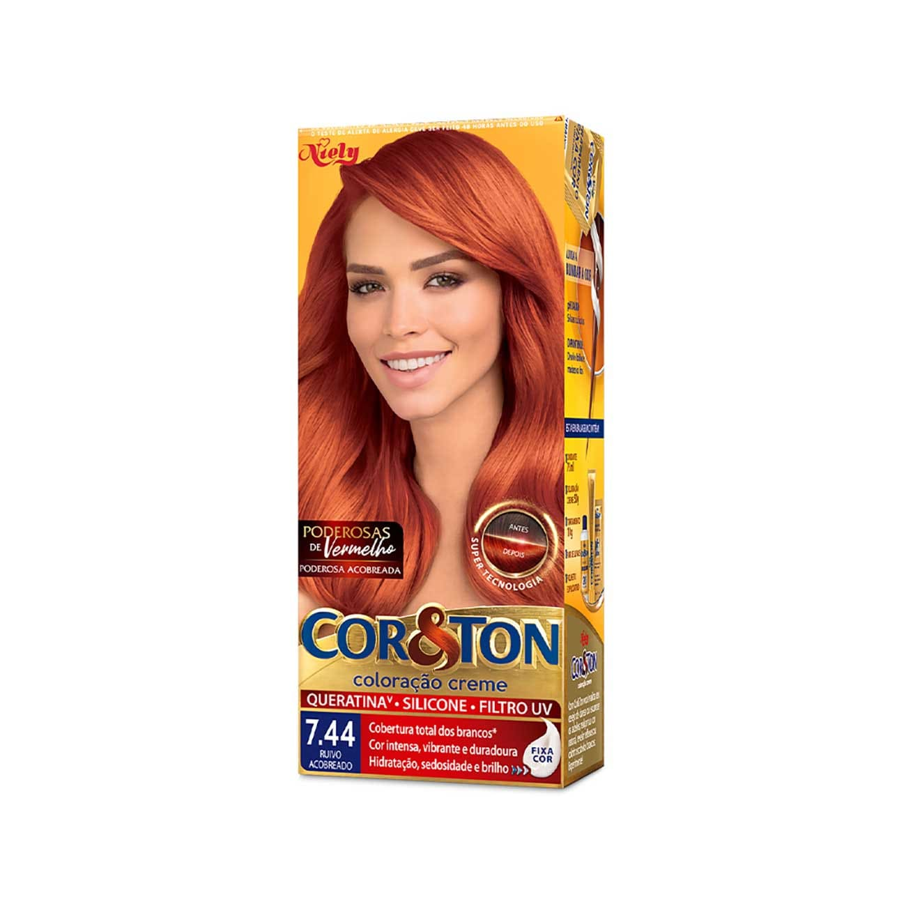 COLORACAO COR&TON MKIT 7.44 RUIVO ACOBREADO