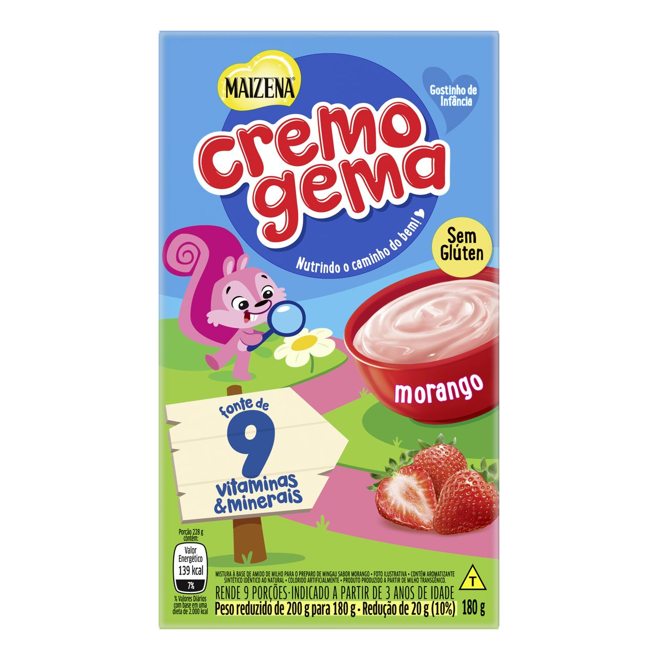 CREMOGEMA MAIZENA 180 G MORANGO