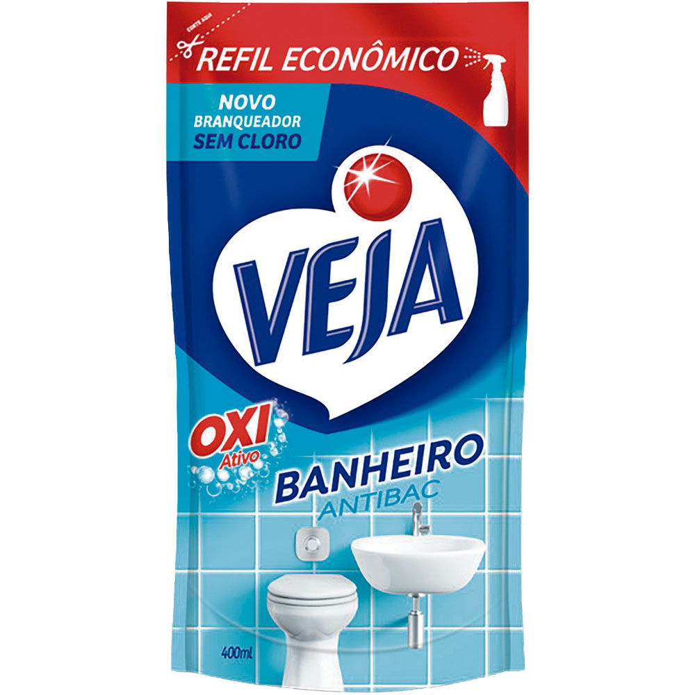 LIMPADOR VEJA ANTIBAC DOYPACK 400ML BANHEIRO