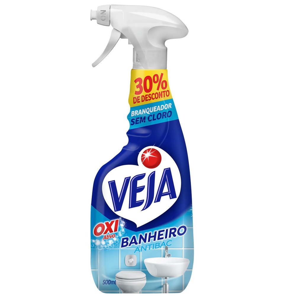 LIMPADOR VEJA ANTIBAC GATILHO 500ML C/30% DESC BANHEIRO