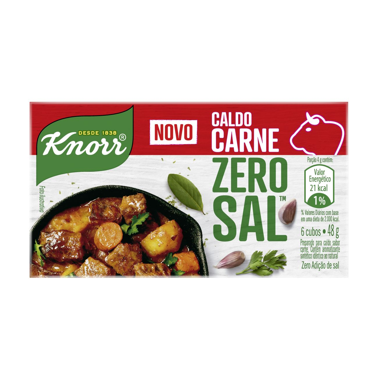 CALDO KNORR 48 G ZERO ADICAO DE SAL CARNE