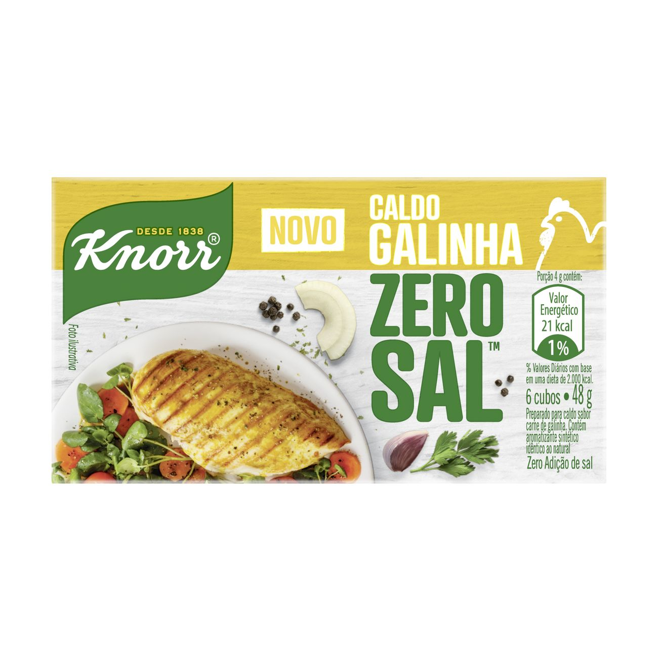 CALDO KNORR 48 G ZERO ADICAO DE SAL GALINHA