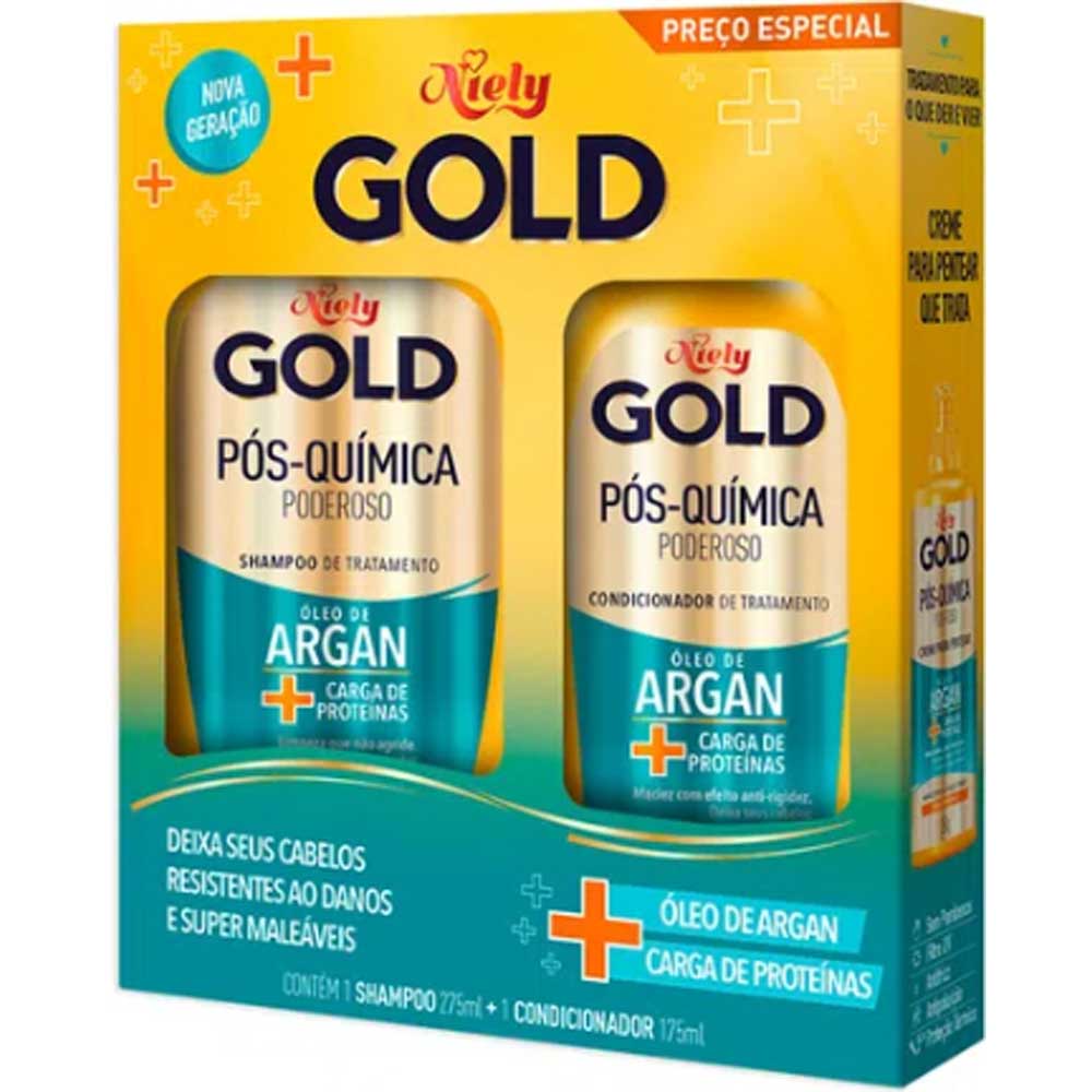 SHAMPOO NIELY GOLD 275ML+CO 175ML POS QUIMICA PODEROSO