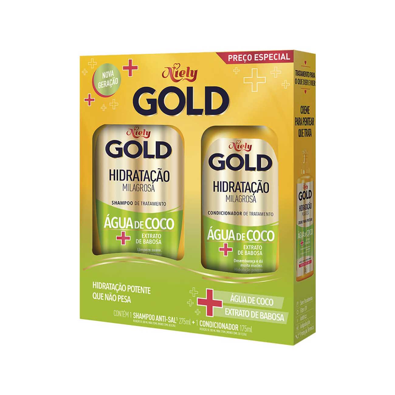 SHAMPOO NIELY GOLD 275ML+CO 175ML HID. MILAGROSA AG.COC