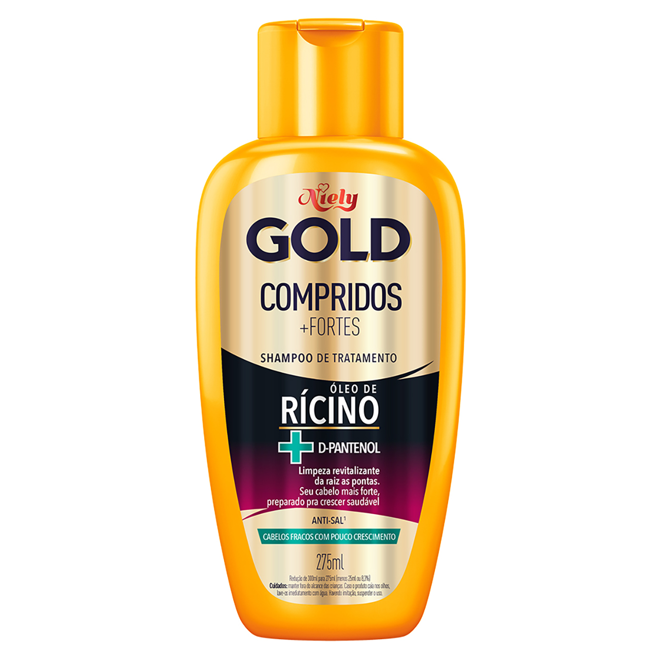 SHAMPOO NIELY GOLD 275ML COMPRIDOS + FORTES