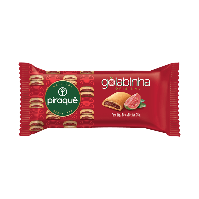 BISCOITO PIRAQUE ROLADINHO 75G GOIABA