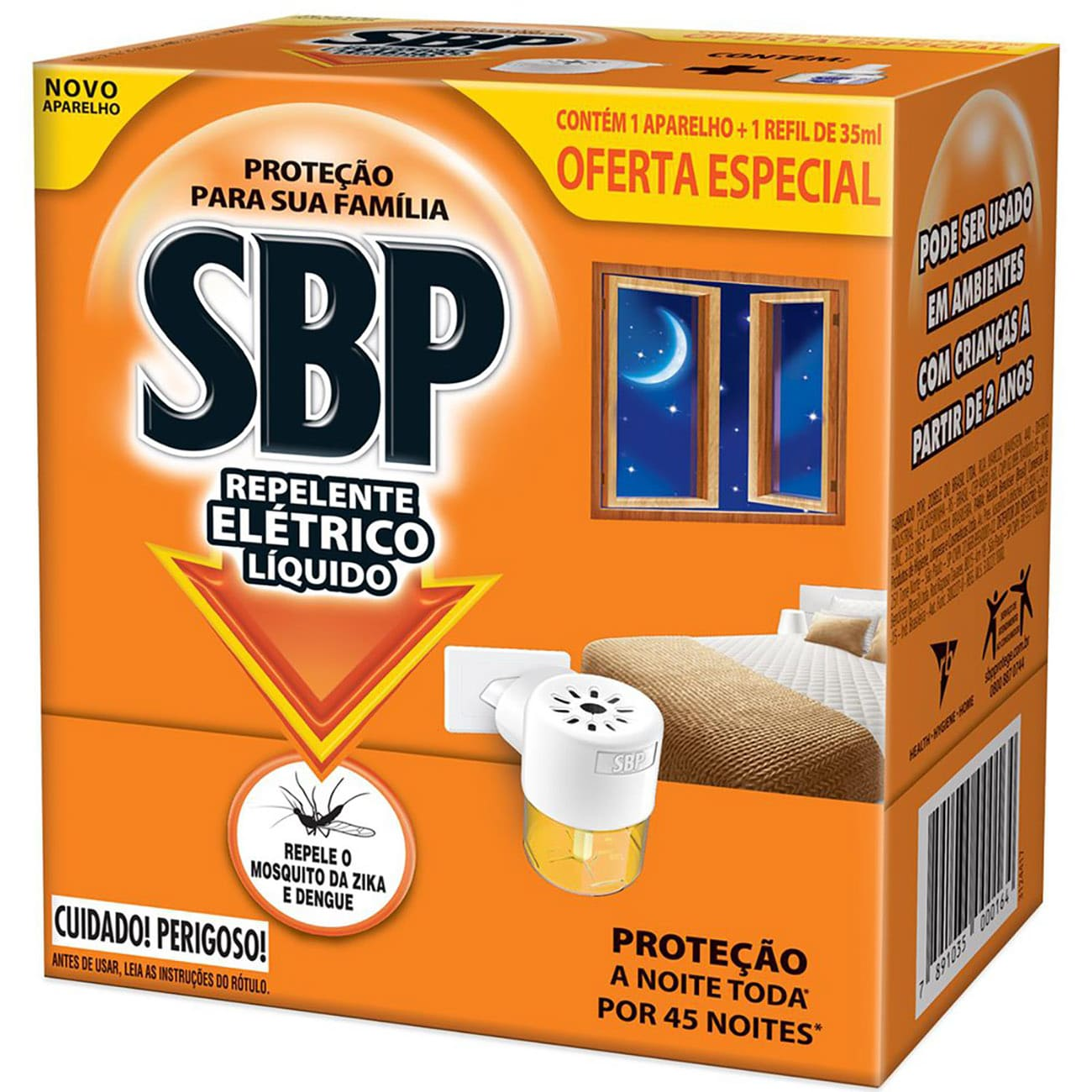 INSETICIDA SBP ELETRICO AP. 45 NOITES NOVO APARELHO