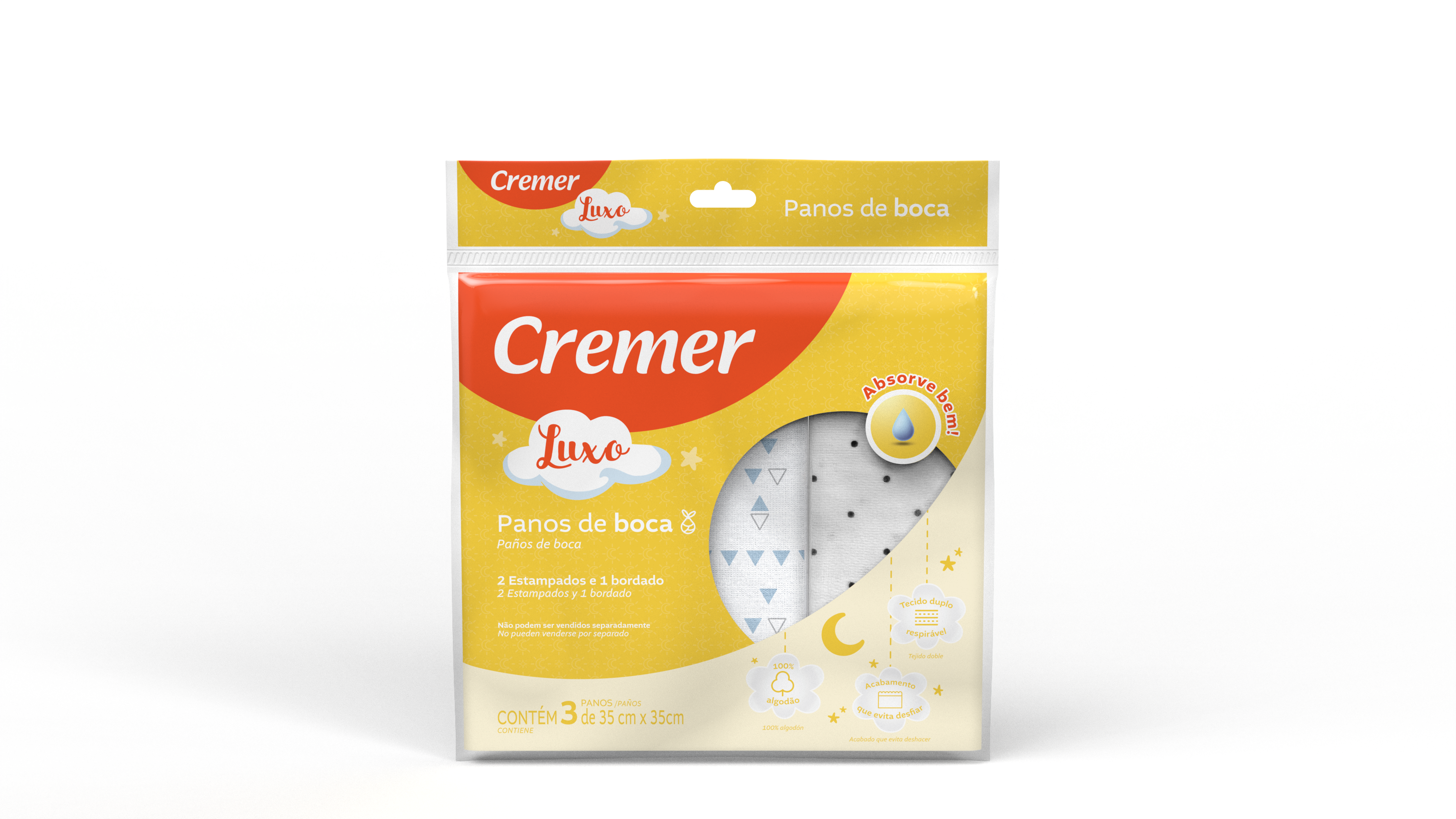 PANO BOCA CREMER 35X35 C/3UN NEUTRO