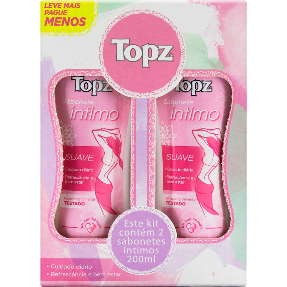 SABONETE LQ INTIMO TOPZ L2P1 200ML SUAVE