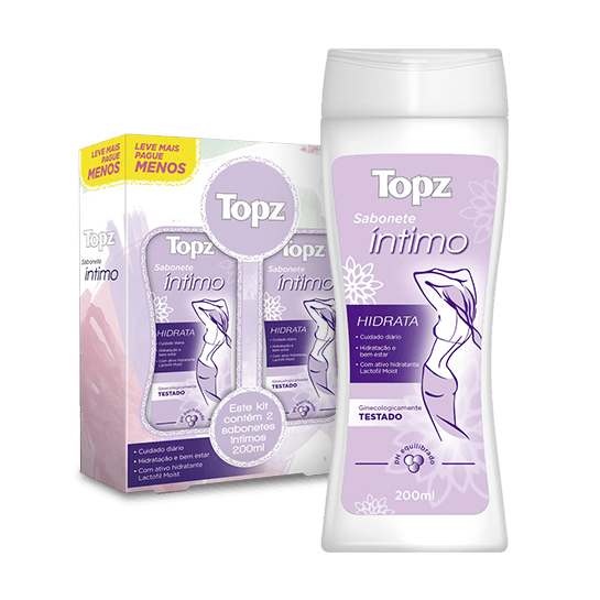 SABONETE LQ INTIMO TOPZ L2P1 200ML HIDRATA