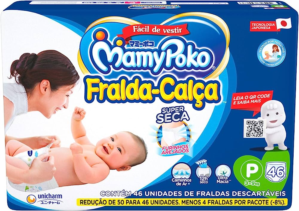 FRALDA MAMYPOKO CAL JUMBO PREMIUM P COM 46UN
