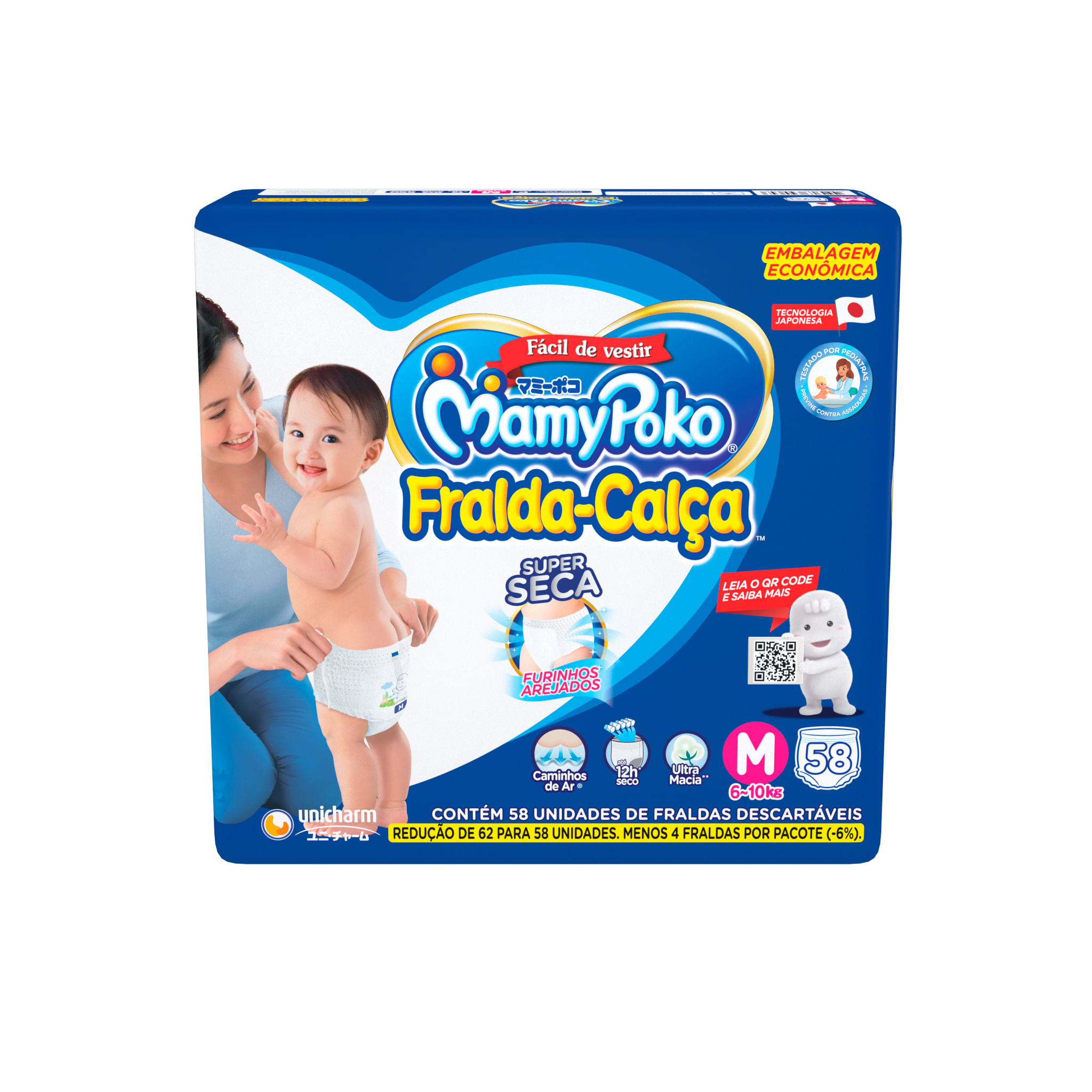 FRALDA MAMYPOKO CALCA-HIPER PREMIUM M C/ 58 UN