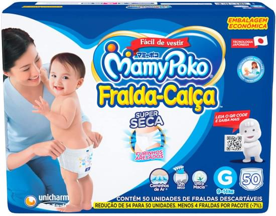 FRALDA MAMYPOKO CALCA-HIPER PREMIUM G C/ 50 UN