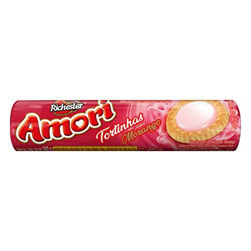 BISCOITO RICHESTER TORTINHA 140G AMORI MORANGO