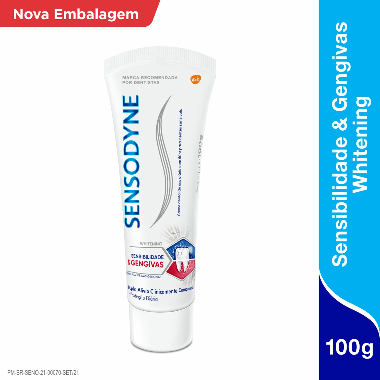CREME DENTAL SENSODYNE 100G. SENSIB E GENGIVAS WHITENING