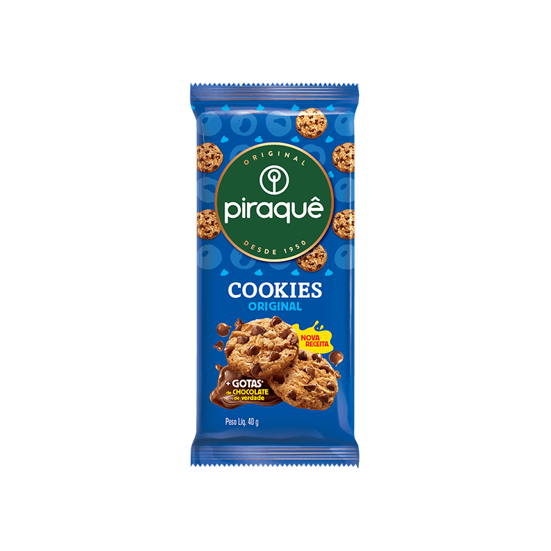 BISCOITO PIRAQUE COOKIES 40G BAUNILHA