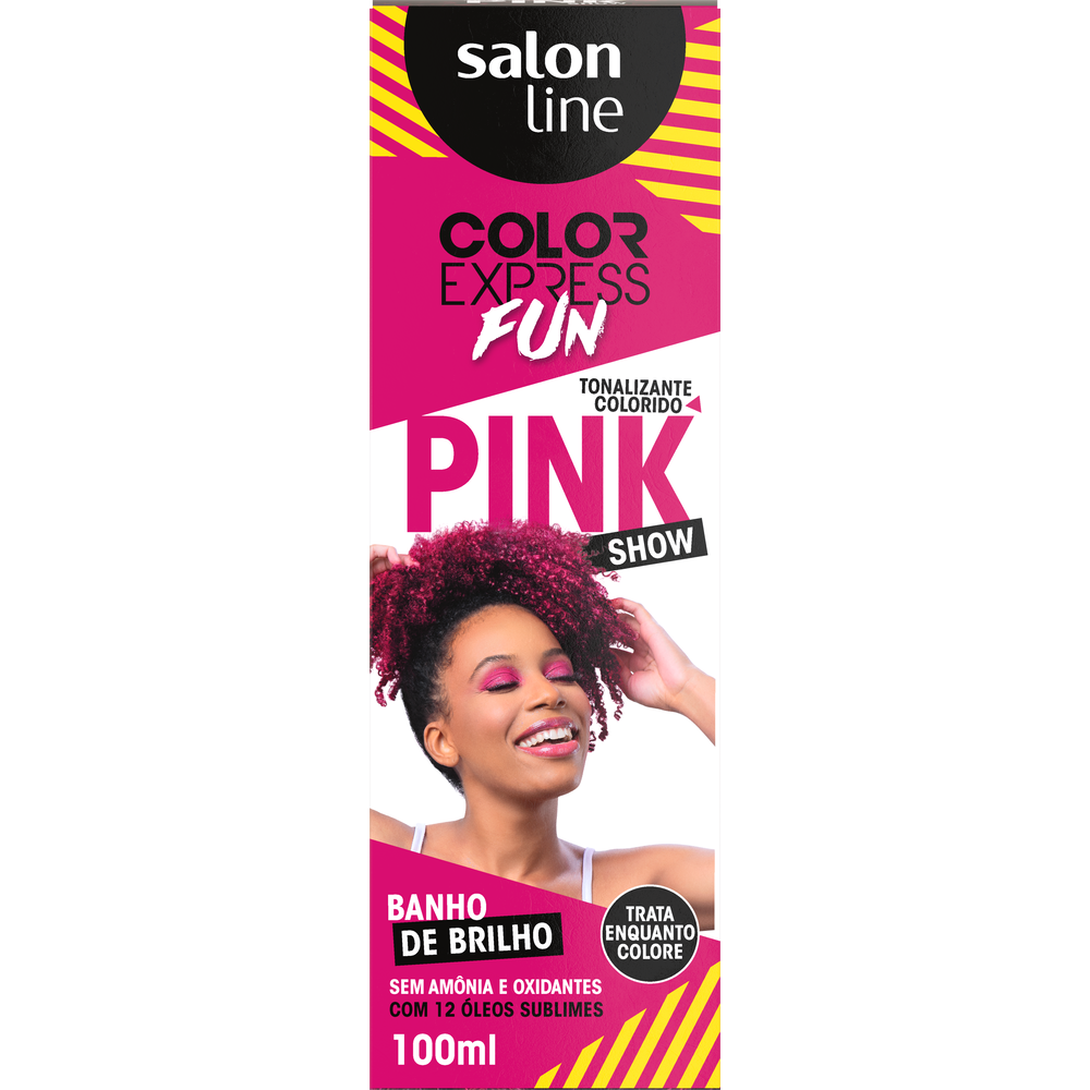 COLORACAO SALON LINE KIT COLOR EXPRESS FUN 100ML PINK SHOW