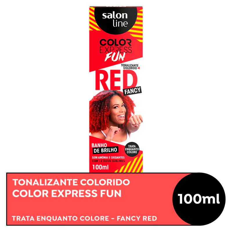 COLORACAO SALON LINE KIT COLOR EXPRESS FUN 100ML FANCY RED