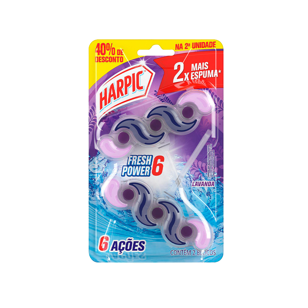 DESINFETANTE HARPIC BL FRESH POWER C/2 40% NA 2ª.UN LAVANDA