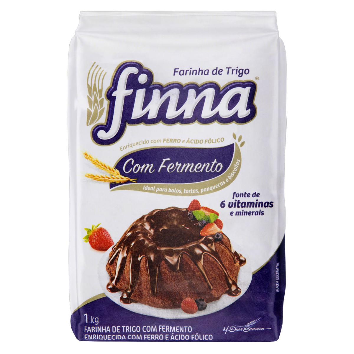 FARINHA DE TRIGO FINNA 1KG COM FERMENTO PAPEL