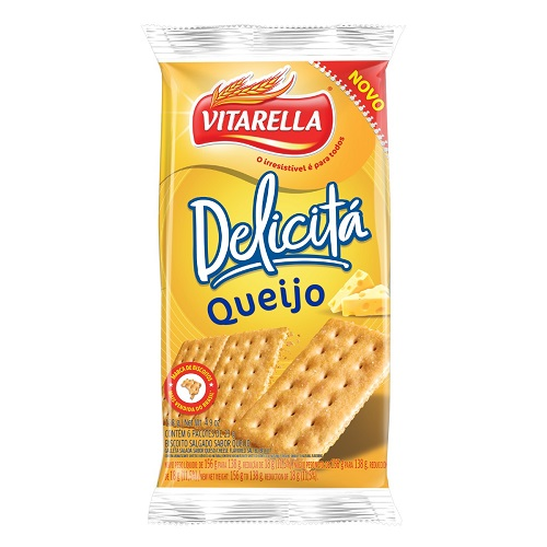 BISCOITO VITARELLA DELICITA SALGADO 138G QUEIJO