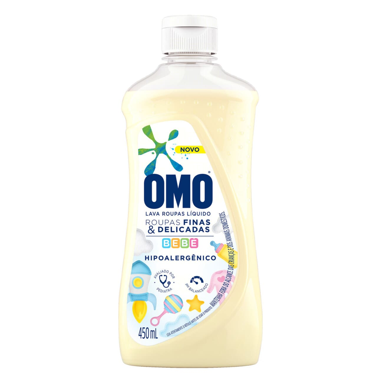 DETERGENTE LIQUIDO OMO 450ML ROUPAS FINAS E DELICADAS BABY