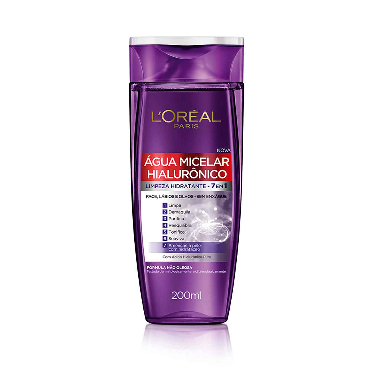 LOCAO LOREAL AGUA MICELAR 200ML HIALURONICO