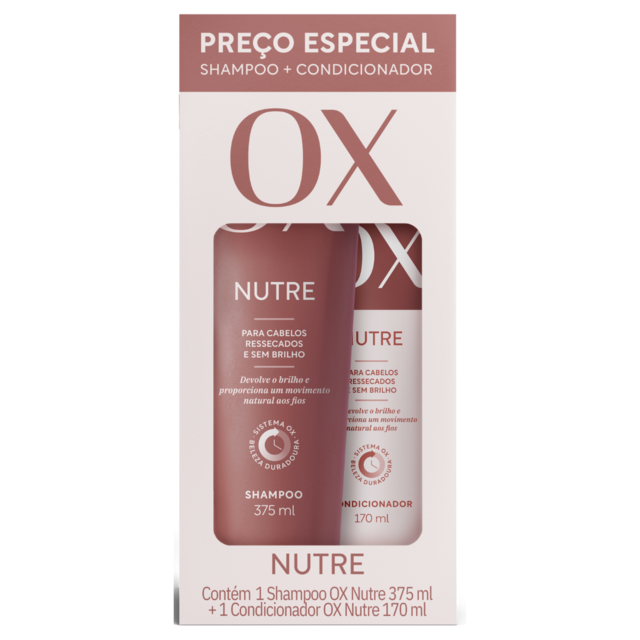 SHAMPOO OX 375ML + CONDICIONADOR 170ML NUTRE