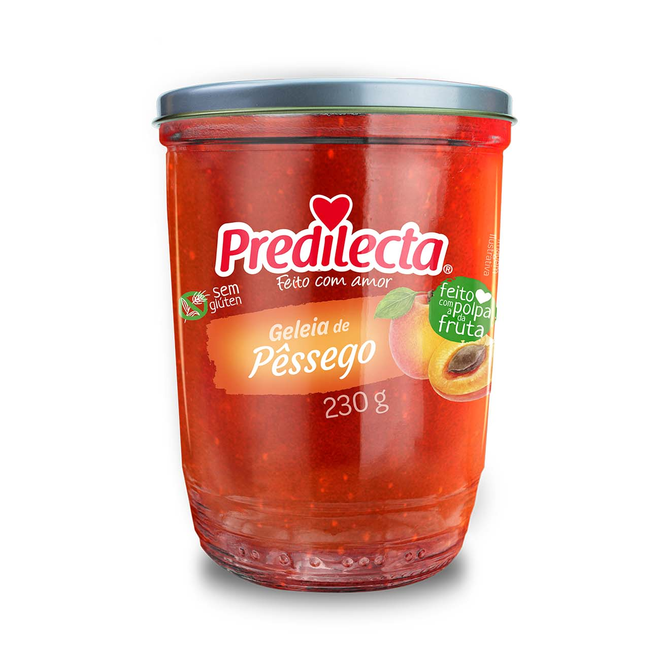 GELEIA PREDILECTA VIDRO 230G PESSEGO