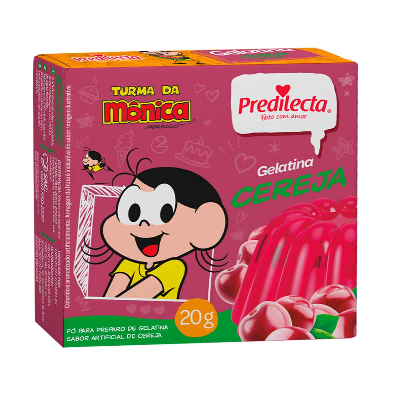 GELATINA PO PREDILECTA 20G CEREJA
