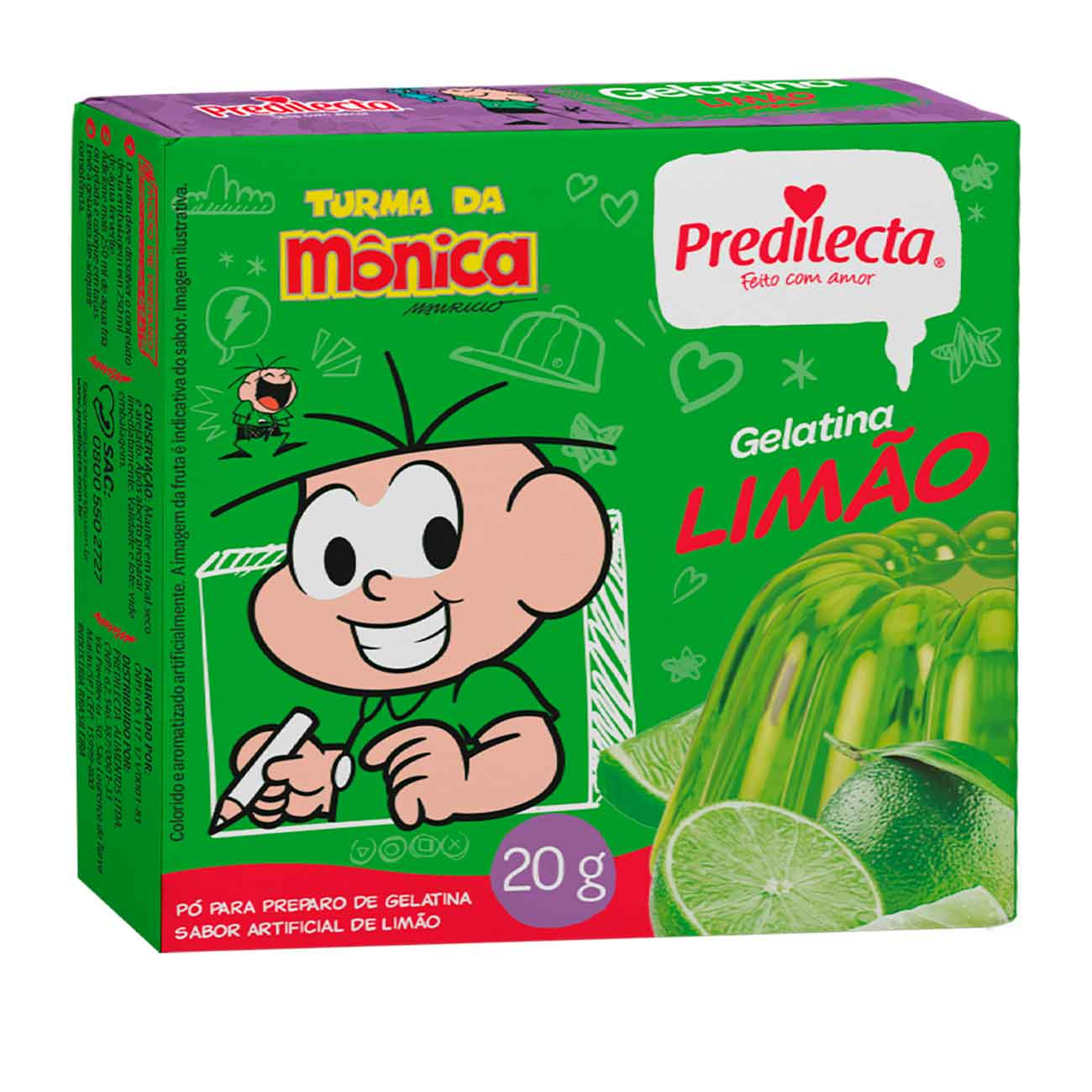 GELATINA PO PREDILECTA 20G LIMAO