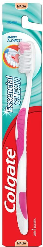 ESCOVA DENTAL COLGATE ESSENCIAL CLEAN MACIA COM 6 UNIDADES