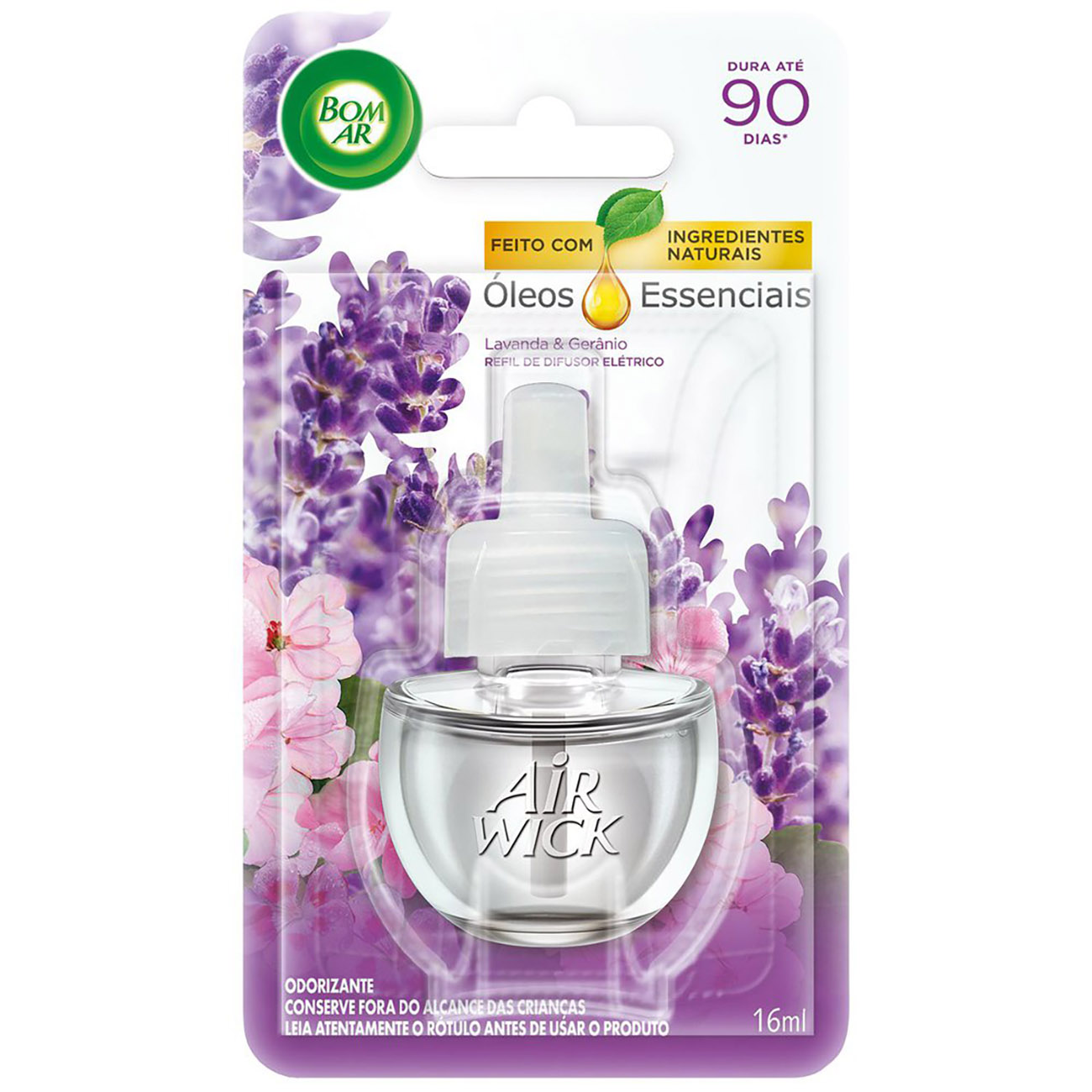 BOM AR AIR WICK ELET REFIL 16ML LAVANDA GERANIO