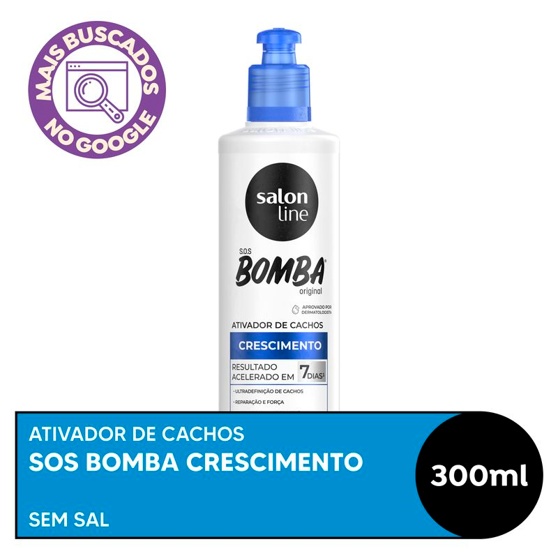 ATIVADOR SALON LINE SOS BOMBA 300ML CRESCIMENTO