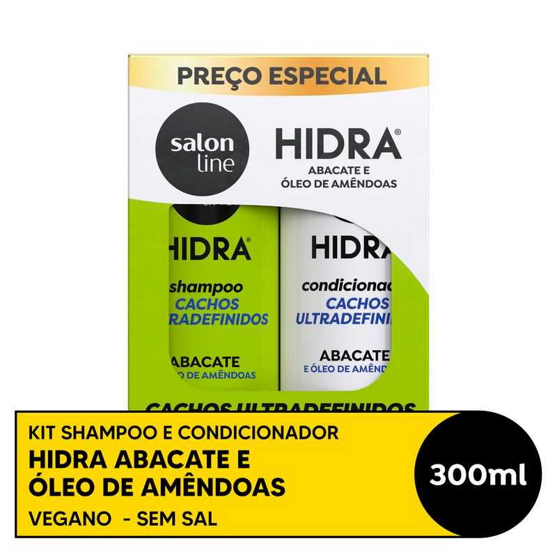 SHAMPOO + CONDICIONADOR SALON LINE 300ML HIDRA ULTRA DEFINIDOS