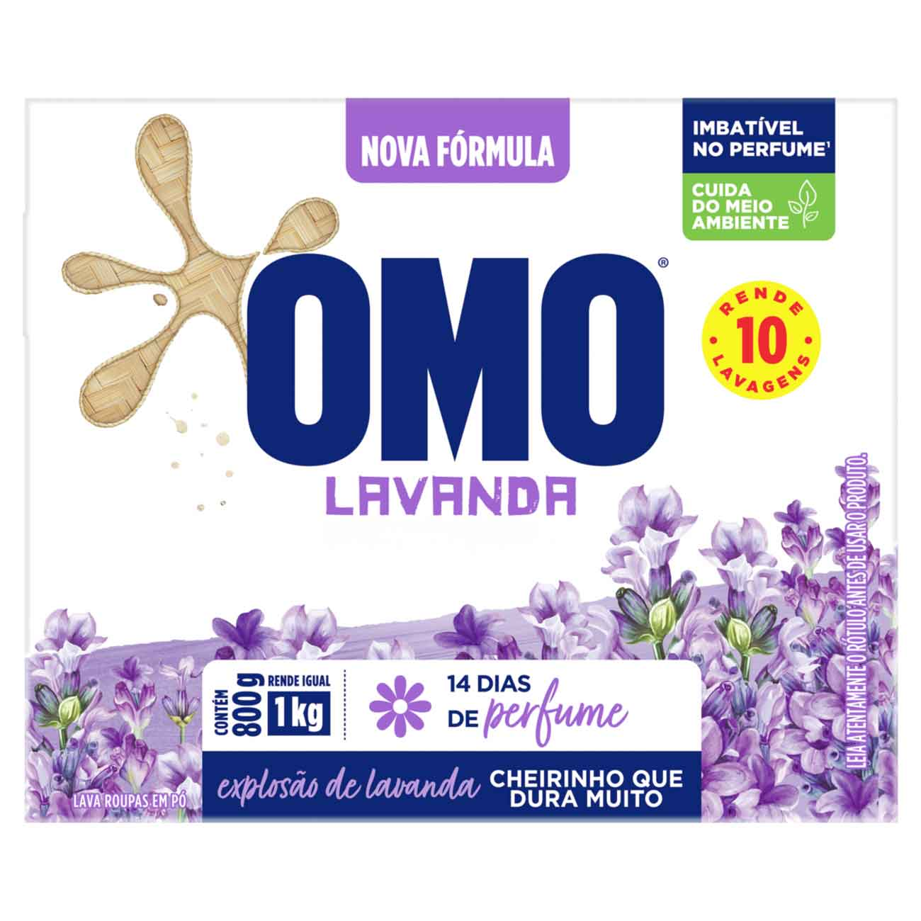 DETERGENTE PO OMO 800G. LAVANDA