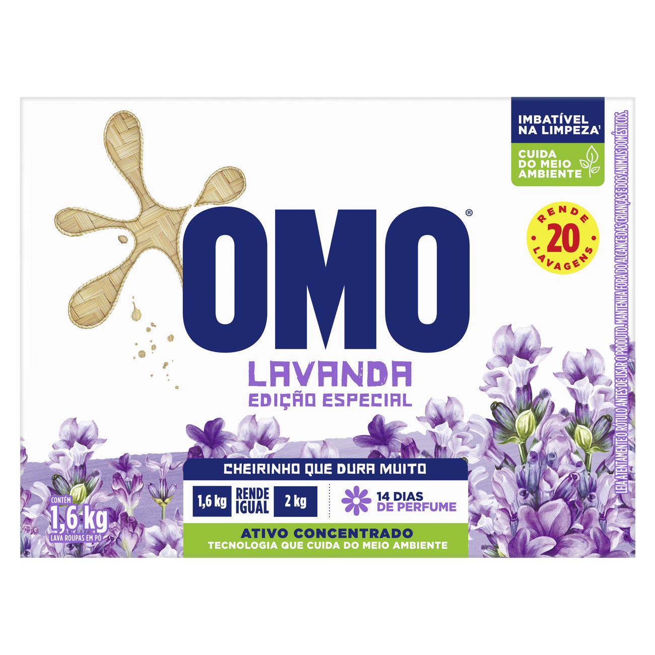 DETERGENTE PO OMO 1600G LAVANDA