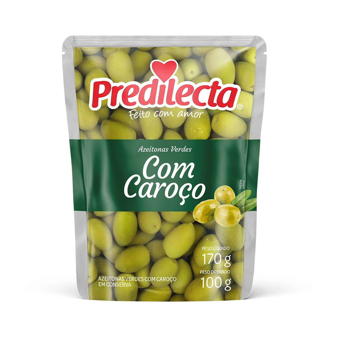 AZEITONA VERDE PREDILECTA SC 100G DRENADO