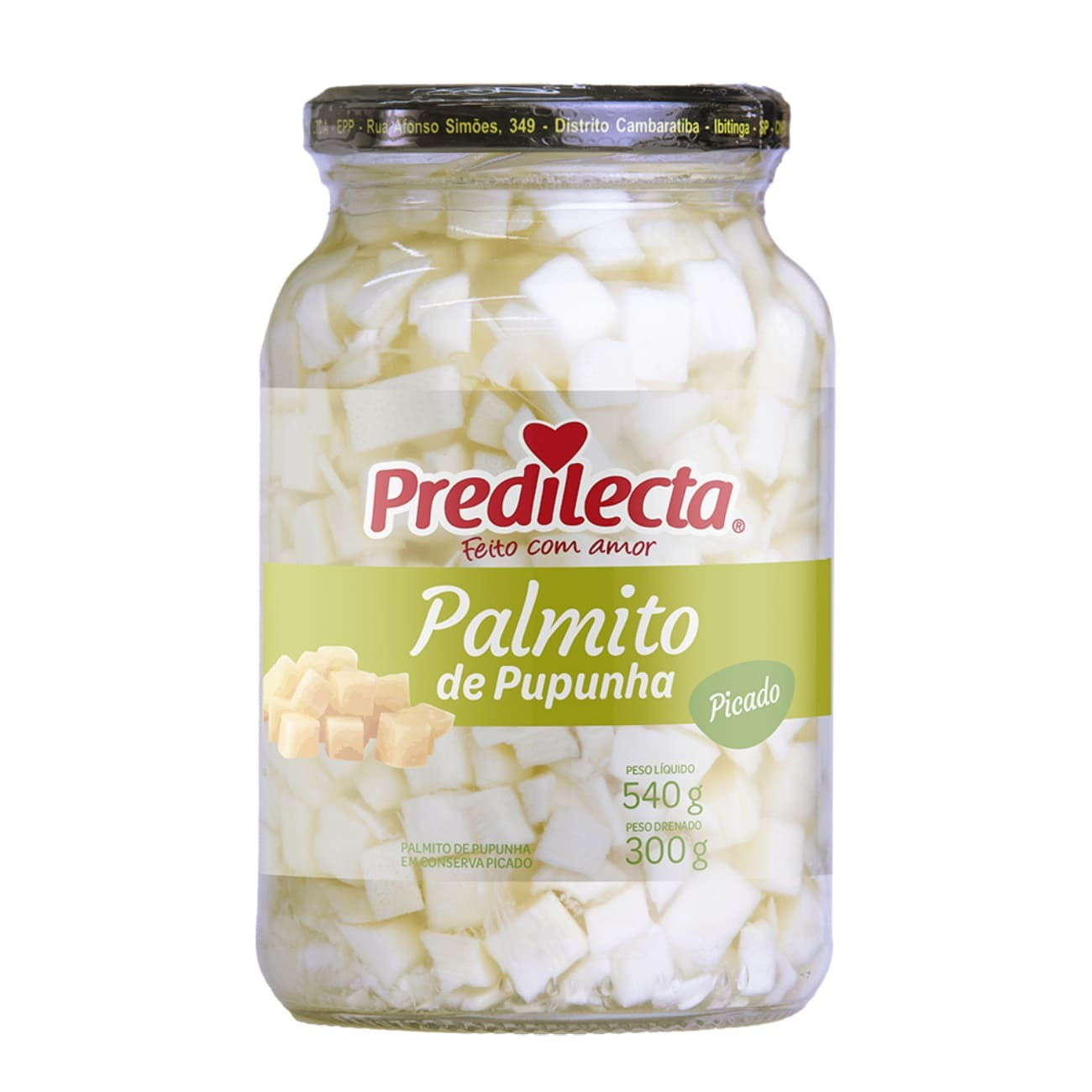 PALMITO PUPUNHA PREDILECTA VIDRO 300G PICADO