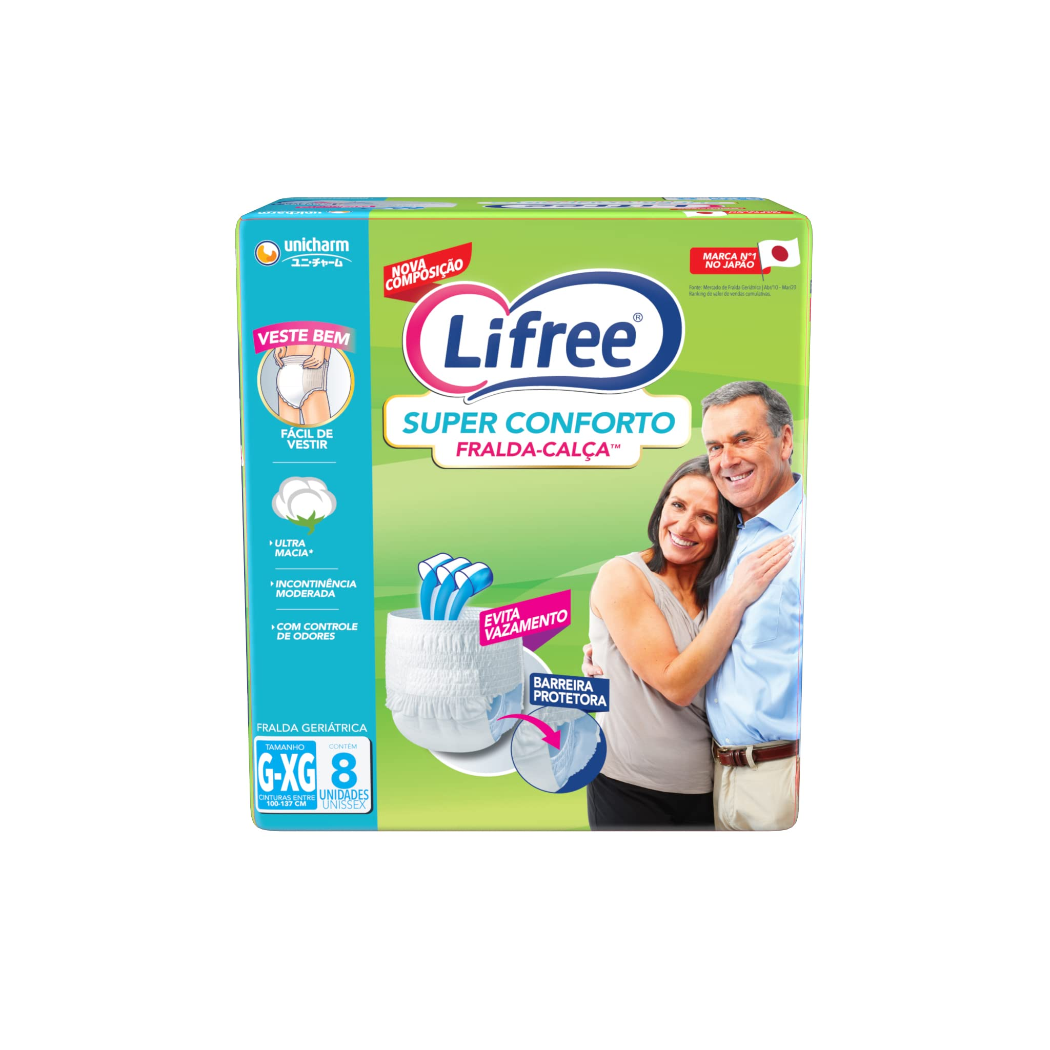FRALDA LIFREE CALCA SUPER CONFORT COM 8UN G/XG
