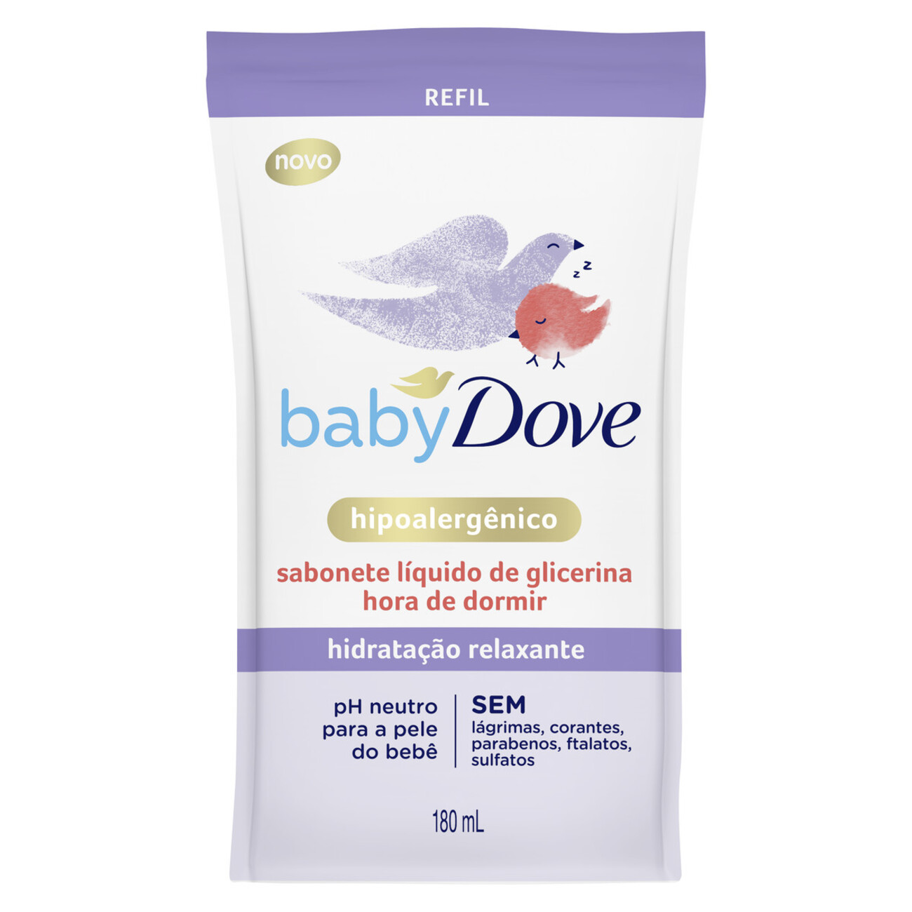 SABONETE INFANTIL LIQUIDO DOVE BABY REFIL 180ML HORA DE DORMIR