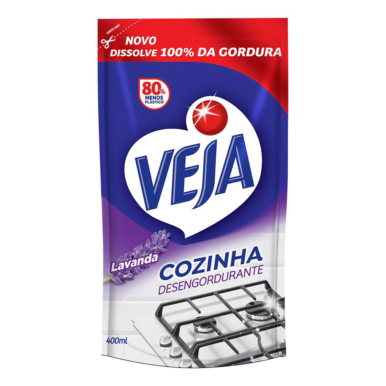 LIMPADOR VEJA DESENGORDURANTE DOYPACK 400ML LAVANDA COZINHA