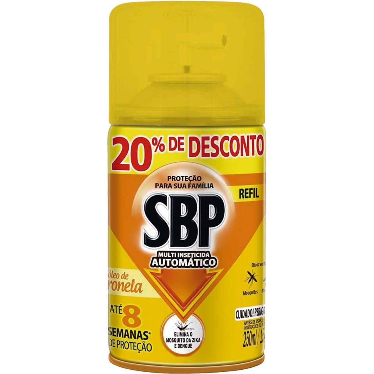 INSETICIDA SBP MULTI INSETOS AUTOMATICO 250ML CINTRONELA GTS 50ML