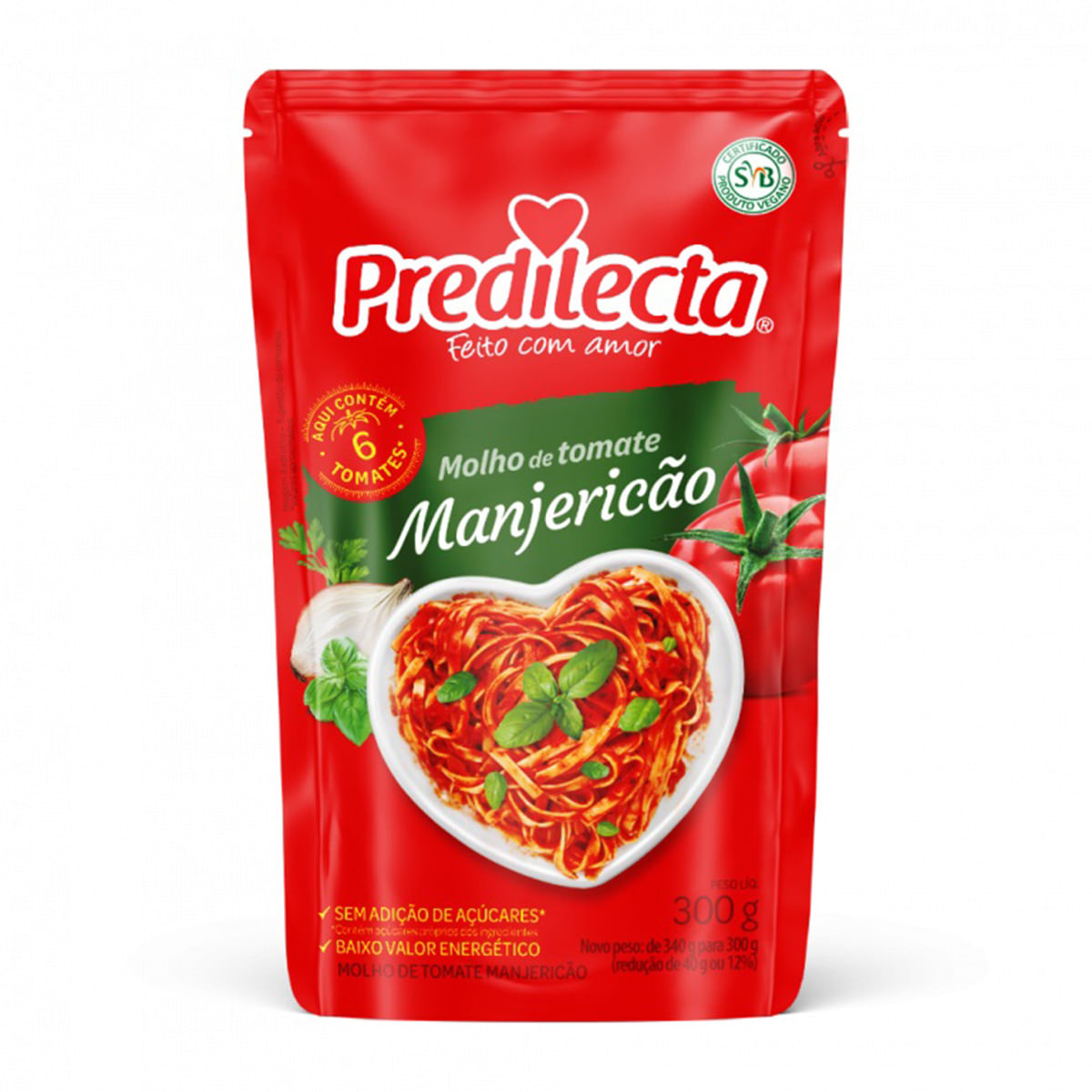 MOLHO TOM PREDILECTA 300G SC ERVAS FINAS