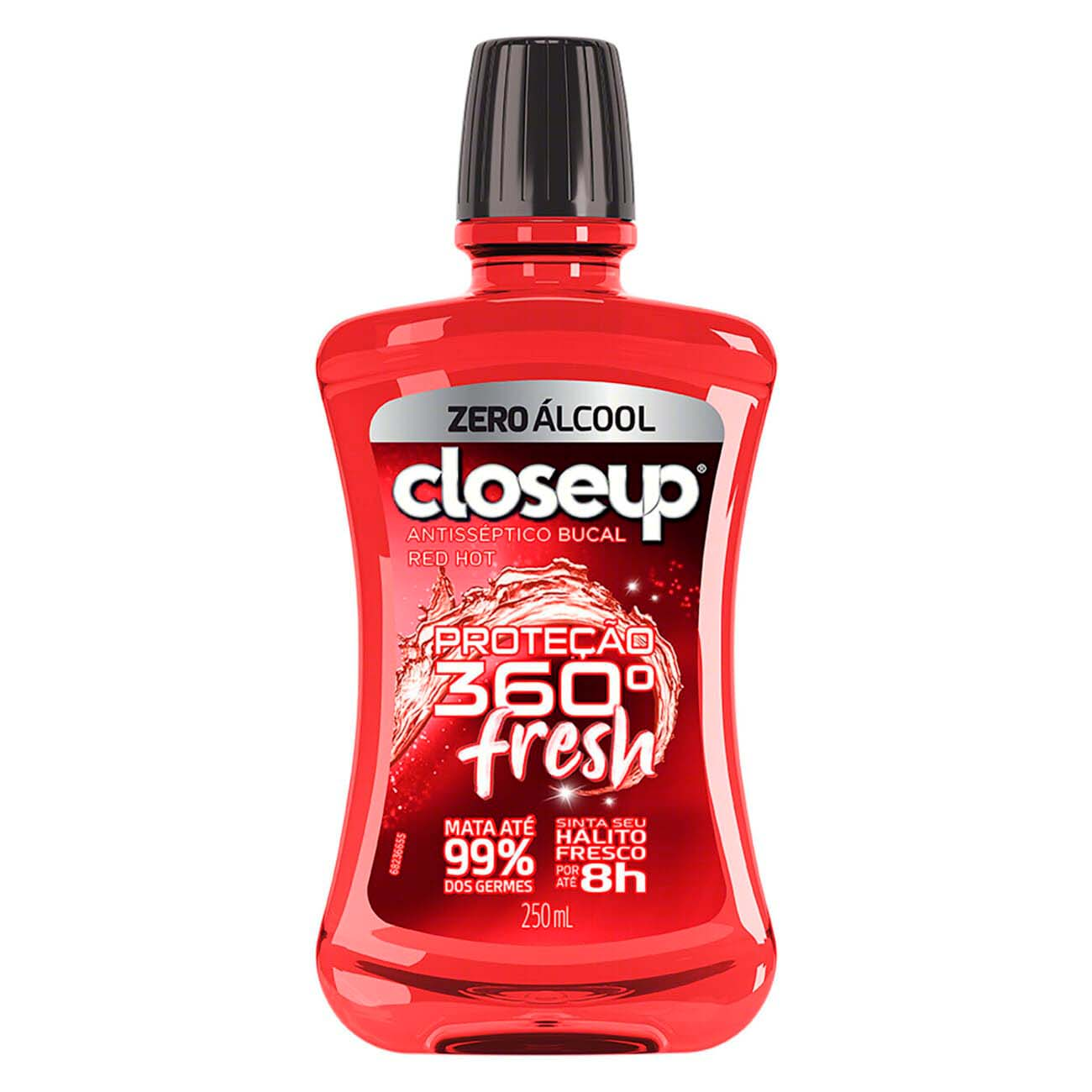 ENXAGUANTE BUCAL CLOSE-UP 250 ML RED HOT S/ ALCOOL