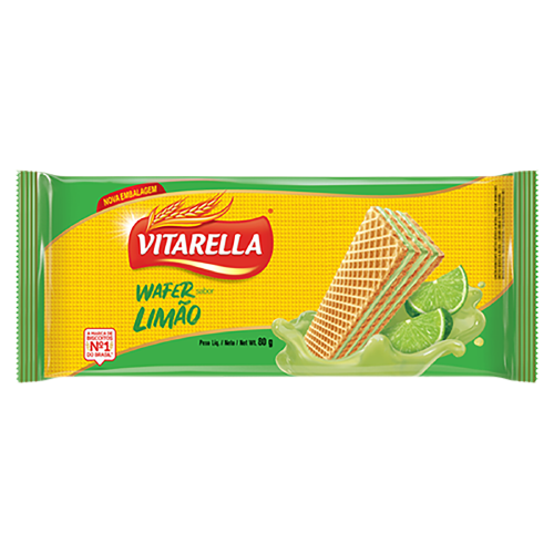 BISCOITO VITARELLA WAFER 80G LIMAO