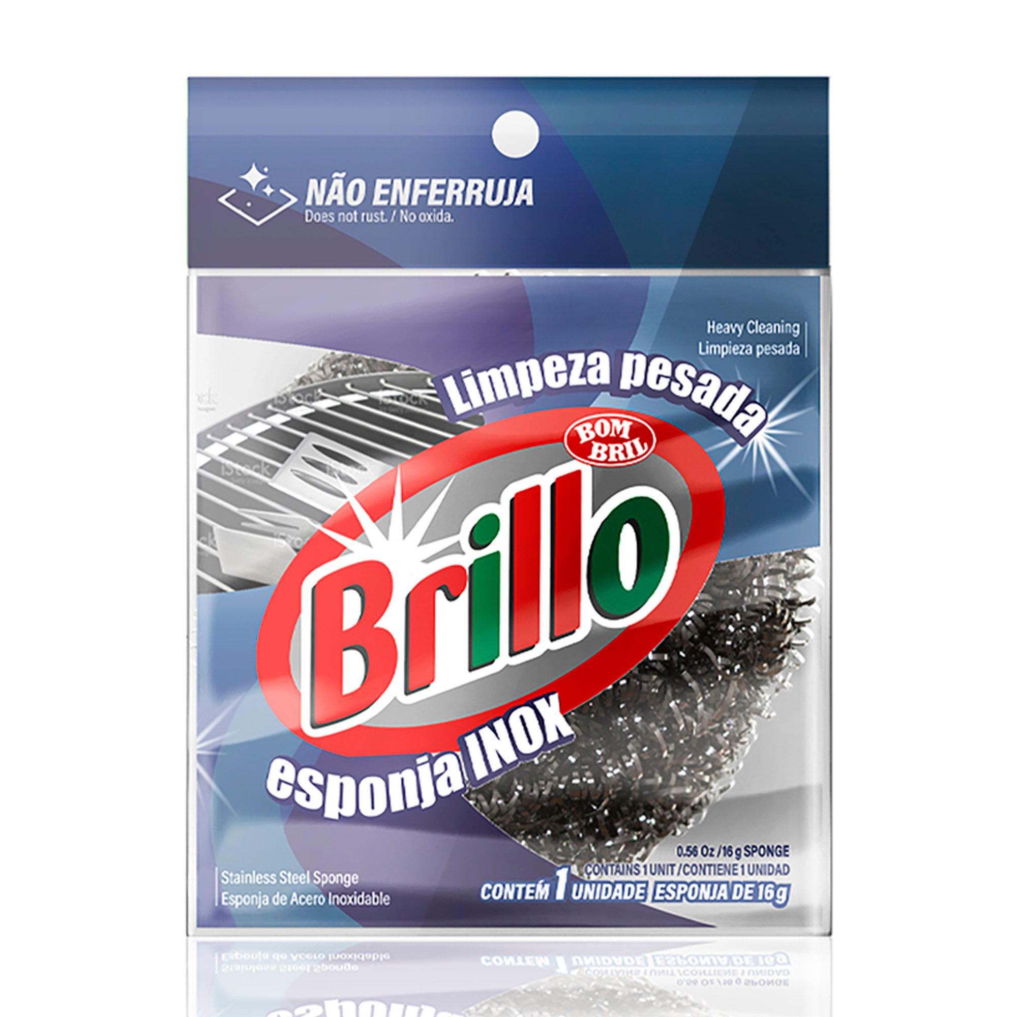 ESPONJA BOMBRIL BRILLO INOX C/40