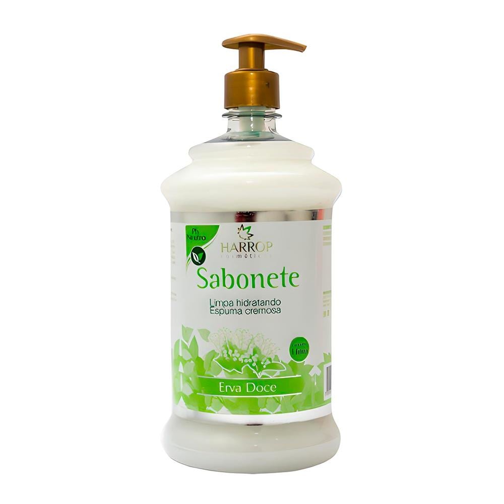 SABONETE LIQUIDO CREMOSO HARROP BECKER 1LT REFIL ERVA DOCE